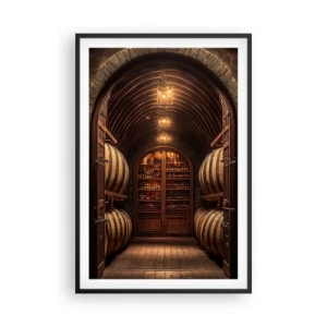 Affiche dans un cadre noir - Poster - Cave climatisée - 61x91 cm