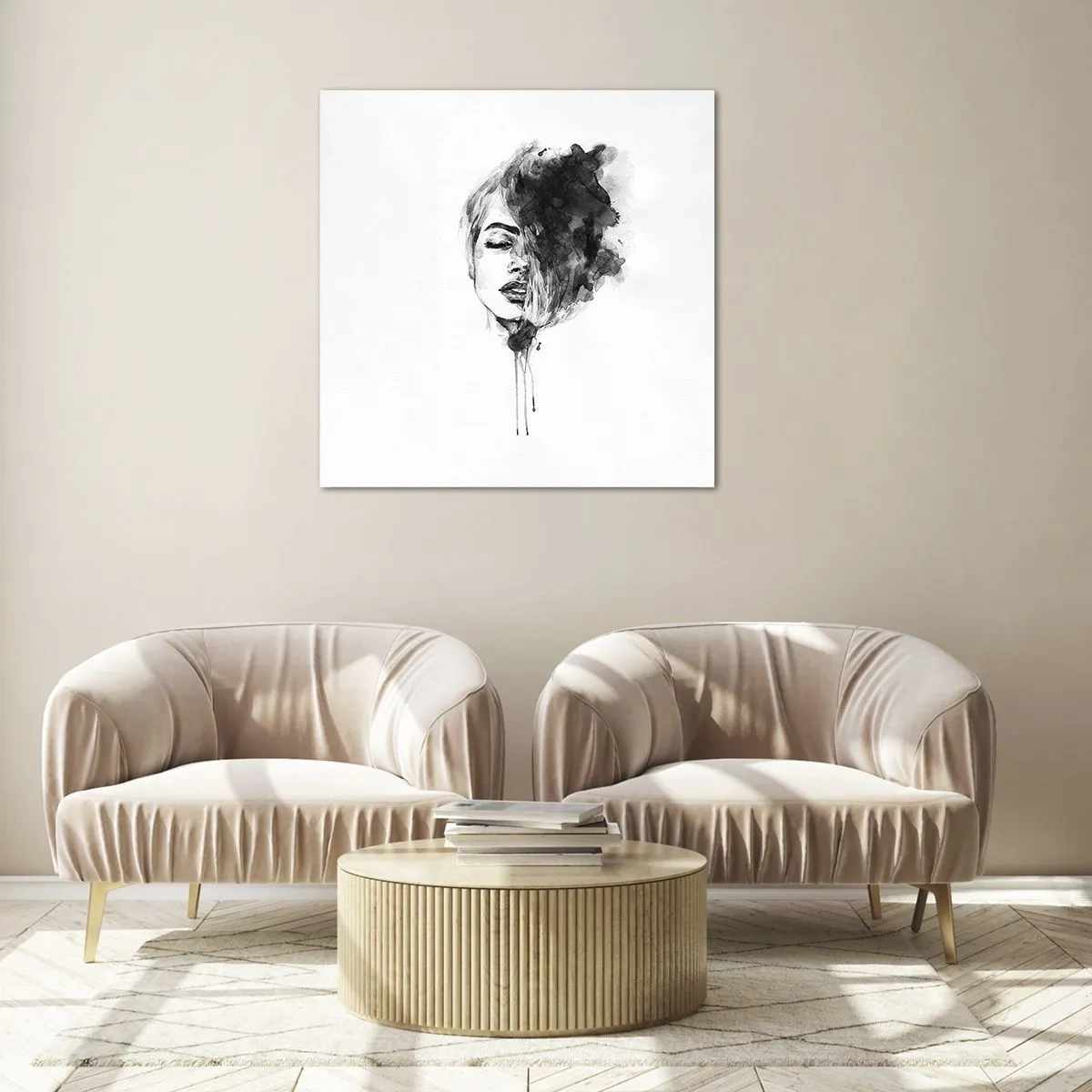 Impression sur verre - Image sur verre - De quoi rêve la fille - 60x60 cm
