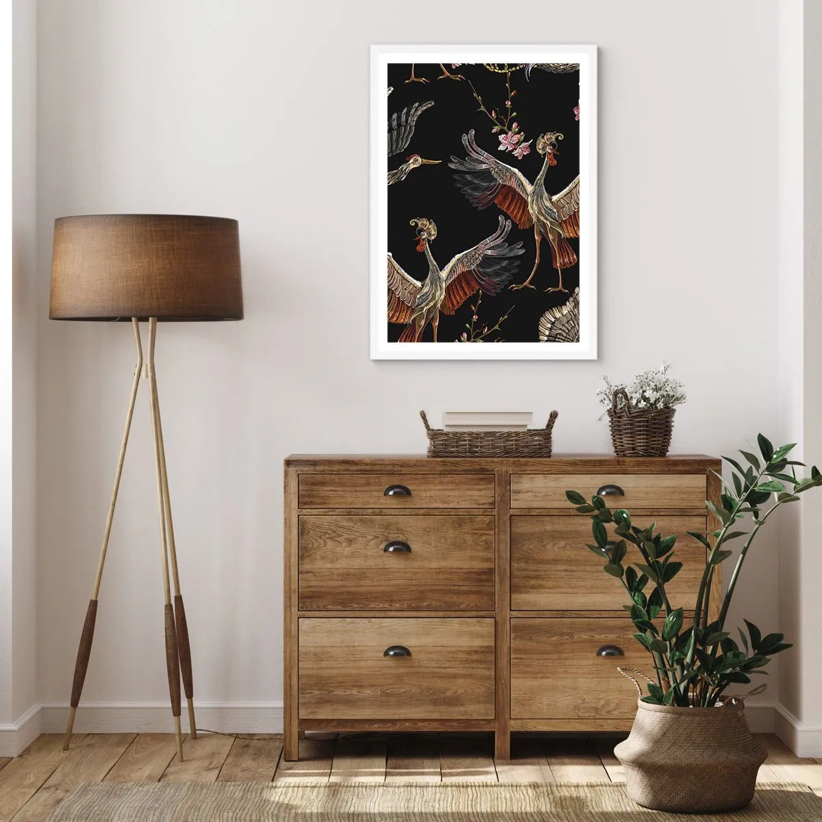 Affiche dans un cadre blanc - Poster - Un oiseau de conte de fées - 61x91 cm