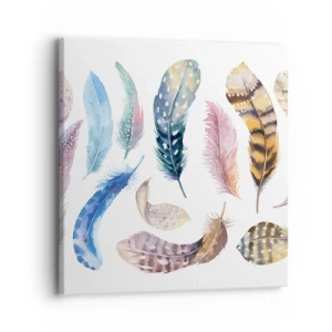 Impression sur toile - Image sur toile - Léger, bariolé et multicolore - 30x30 cm