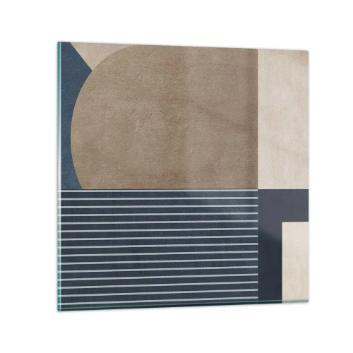 Impression sur verre - Image sur verre - Composition simple et en rondeur - 70x70 cm