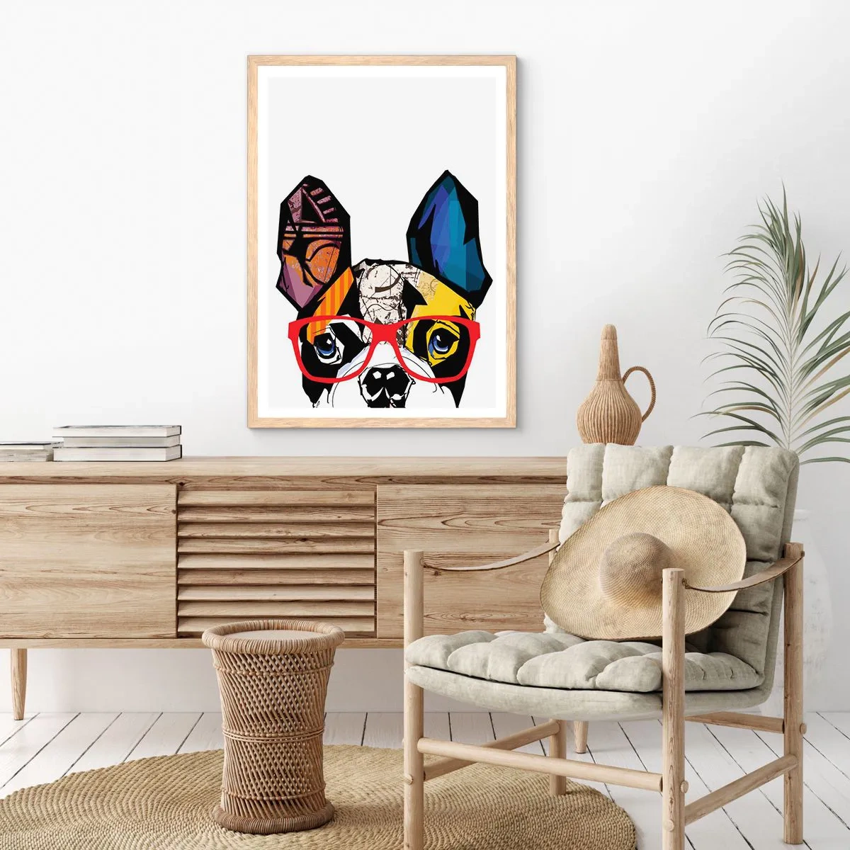 Affiche dans un chêne clair - Poster - Intellectuel - 40x50 cm