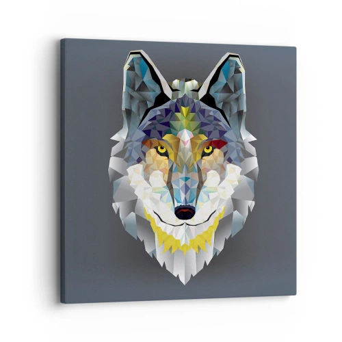 Impression sur toile - Image sur toile - On parle du loup - 30x30 cm