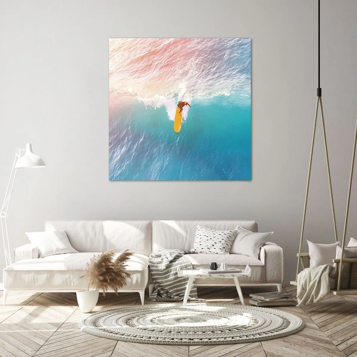 Impression sur toile - Image sur toile - Le cavalier de l'océan - 30x30 cm