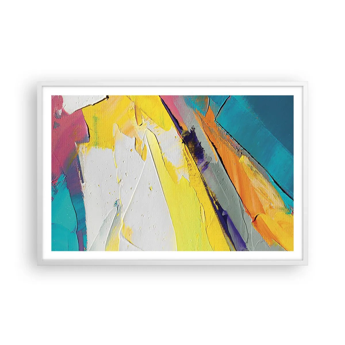 Affiche dans un cadre blanc - Poster - Anatomie du monde - 91x61 cm