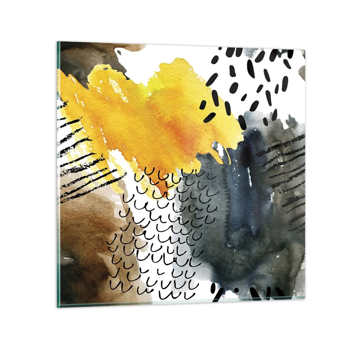 Impression sur verre - Image sur verre - Rencontre des éléments - 70x70 cm