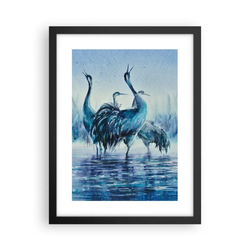 Affiche dans un cadre noir - Poster - Réunion matinale - 30x40 cm