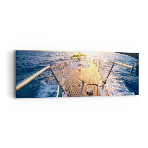 Impression sur toile - Image sur toile - Courir sur les vagues - 90x30 cm