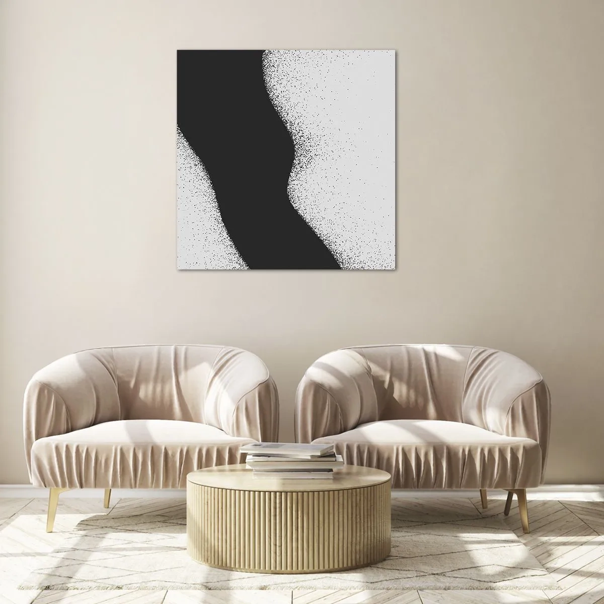 Impression sur verre - Image sur verre - Équilibre fluide - 30x30 cm