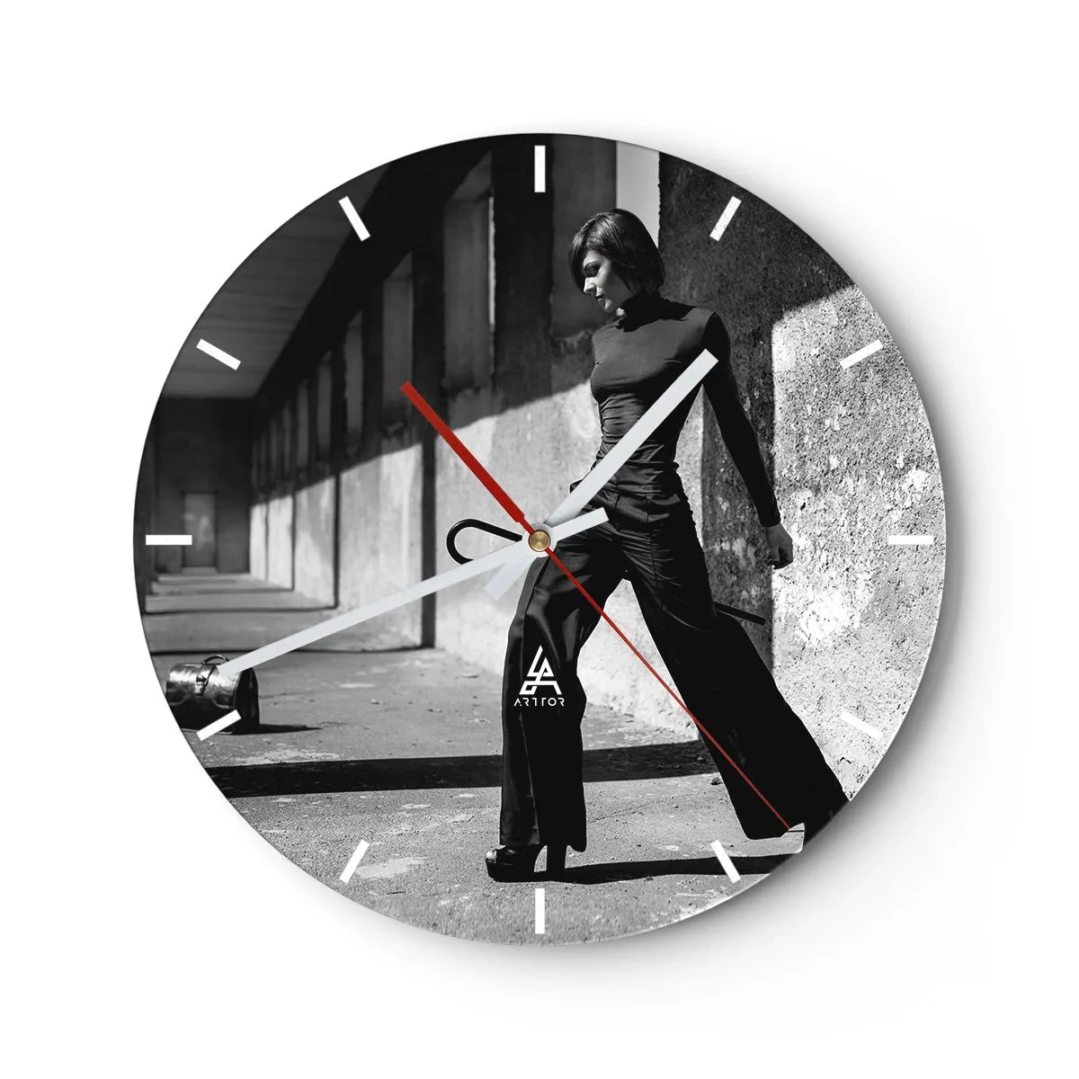 Horloge murale - Pendule murale - Élégance urbaine - 30x30 cm