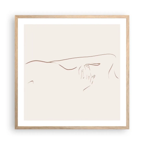 Affiche dans un chêne clair - Poster - La forme du désir - 60x60 cm