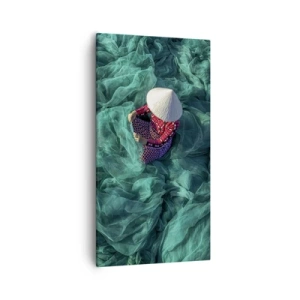 Impression sur toile - Image sur toile - Dans une mer de filet - 55x100 cm