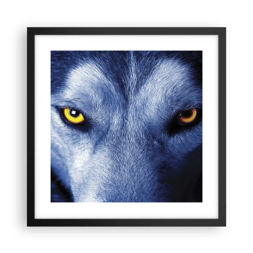 Affiche dans un cadre noir - Poster - Regars hypnotique - 40x40 cm
