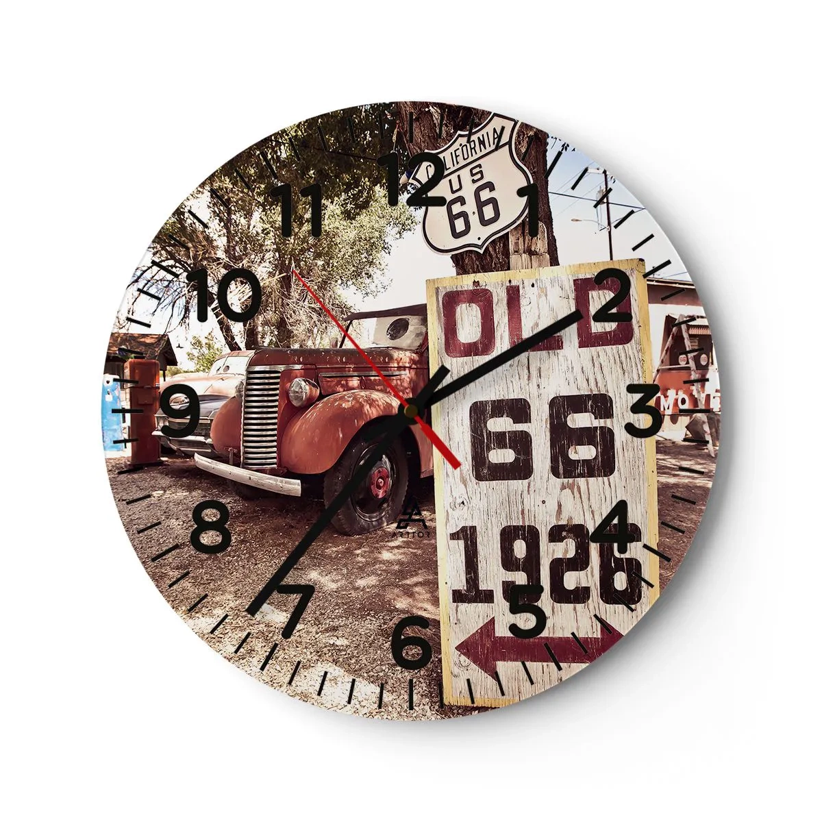 Horloge murale - Pendule murale - La légende de la province américaine - 40x40 cm