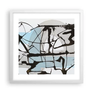 Affiche dans un cadre blanc - Poster - Bleu malgré tout - 40x40 cm