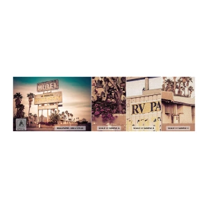 Échantillon de Papier Peint Premium Canvas - Ici, le temps s'est arrêté - Paysage, Architecture, Etats-Unis - 100x30 cm