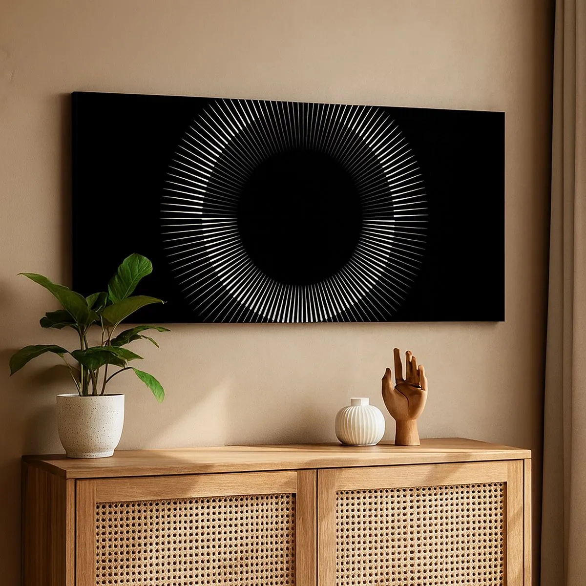 Impression sur toile - Image sur toile - Soleil noir - 100x40 cm