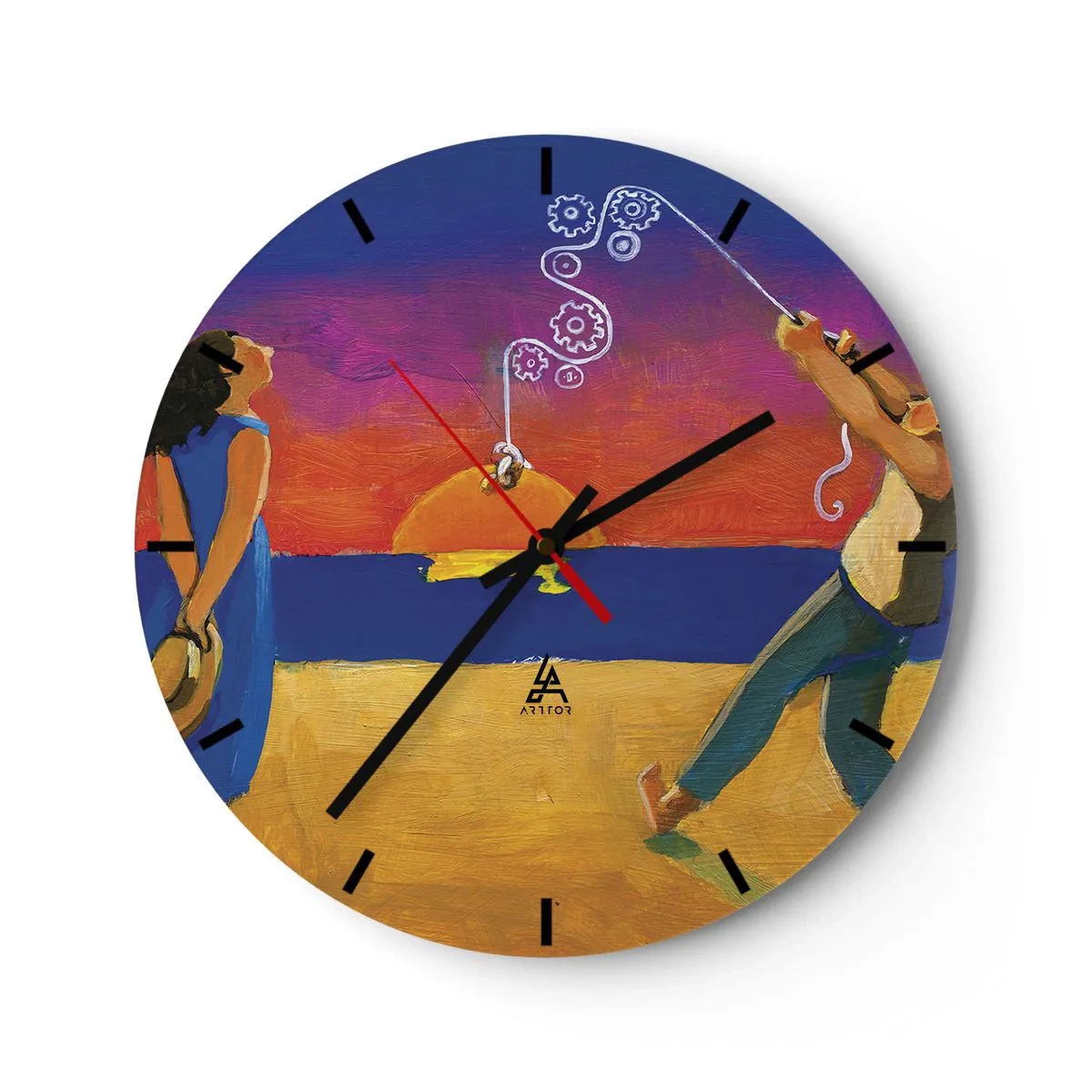 Horloge murale - Pendule murale - Plus qu'une étoile dans le ciel - 40x40 cm