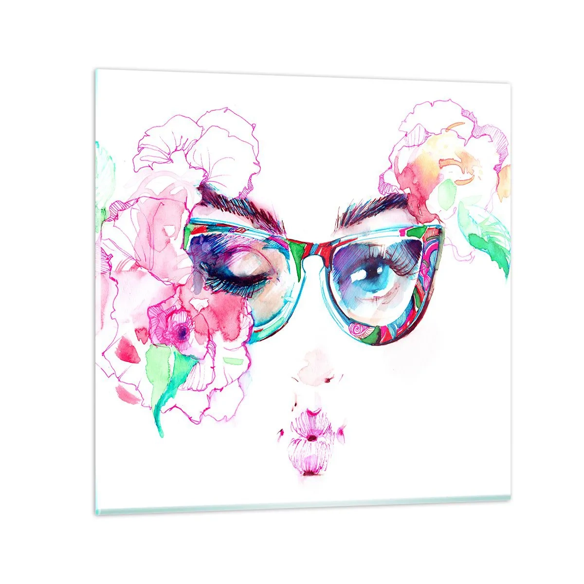 Impression sur verre - Image sur verre - Une promesse tentante - 70x70 cm