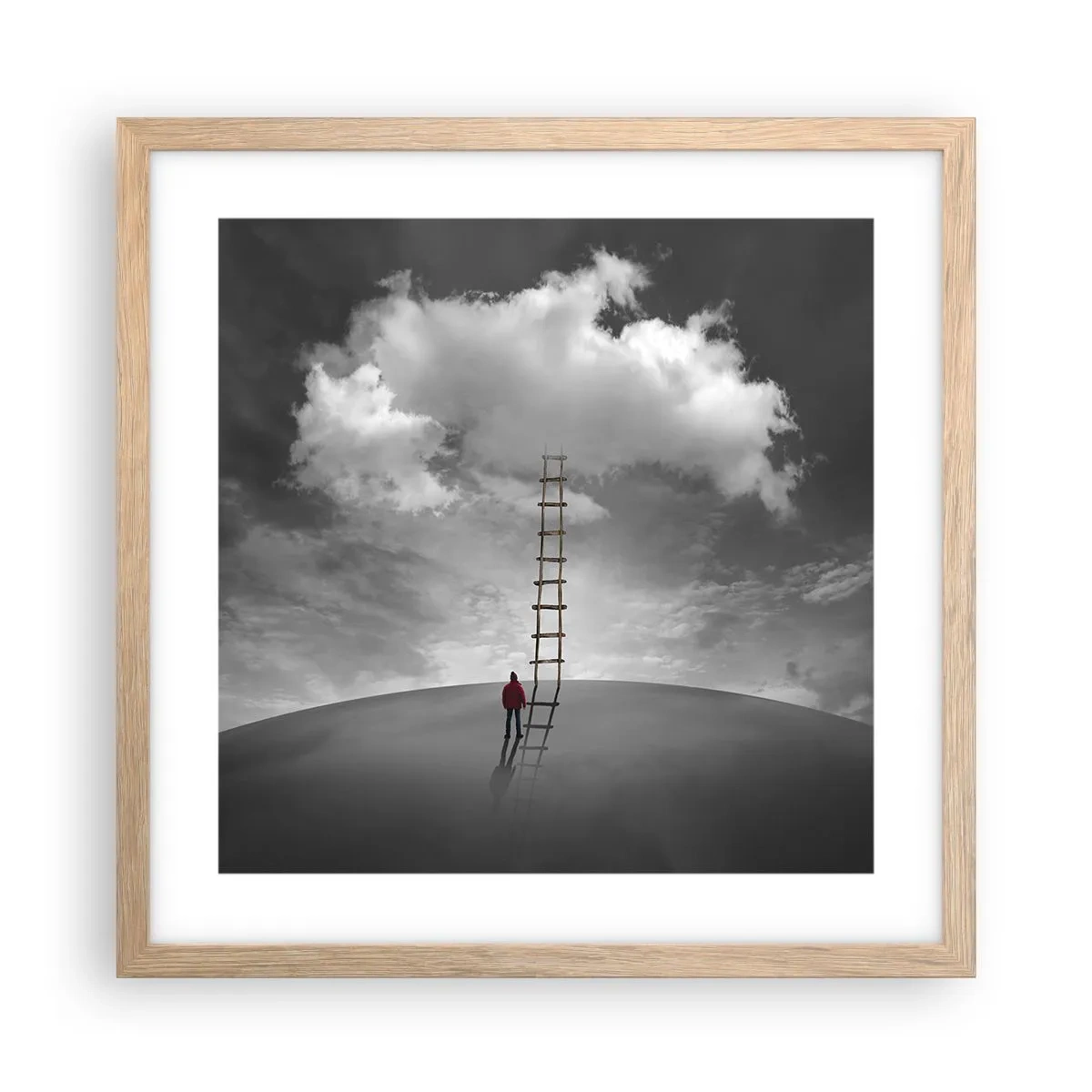 Affiche dans un chêne clair - Poster - Tout est possible - 40x40 cm