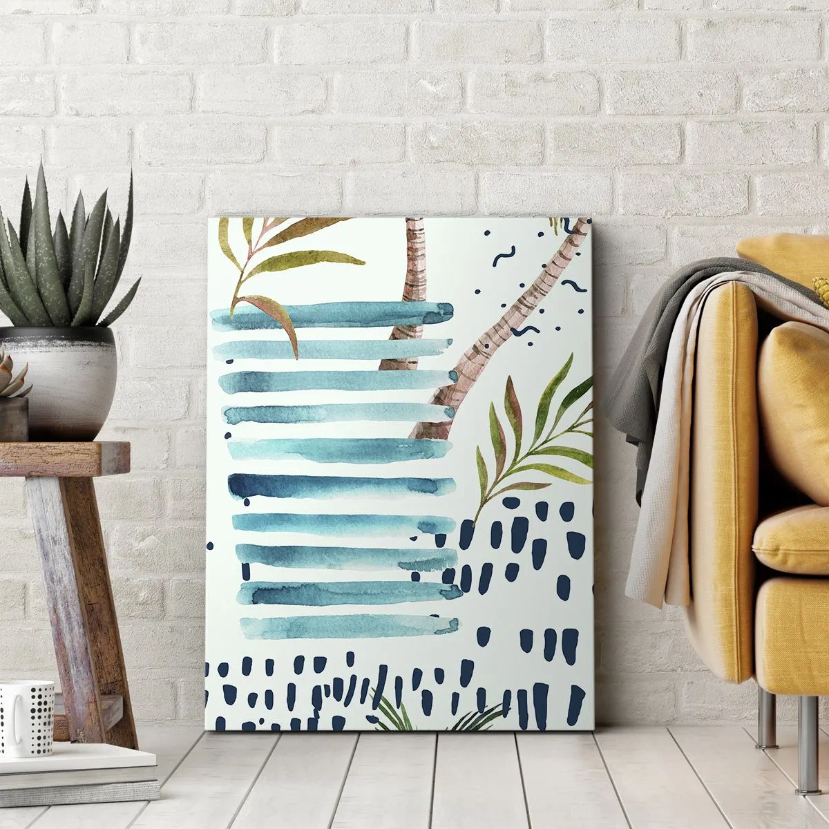 Impression sur toile - Image sur toile - Des vacances sous les palmiers - 45x80 cm