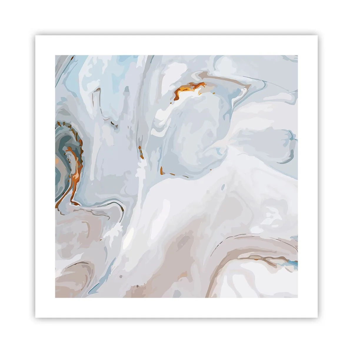 Affiche - Poster - Blanc surélevé - 50x50 cm