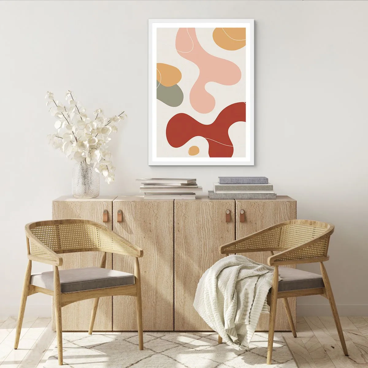 Affiche dans un cadre blanc - Poster - Entrelac - 40x50 cm