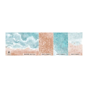 Échantillon De Papier Peint Standard Eco - Abstraction du nuage - Plage, Paysage, Mer - 100x30 cm