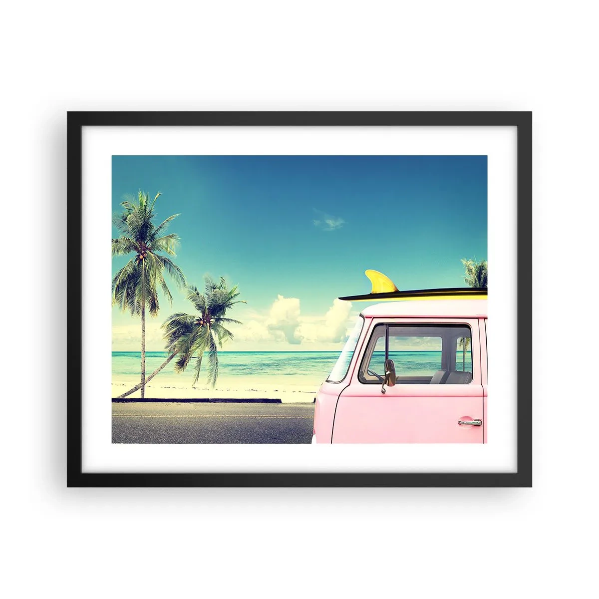 Affiche dans un cadre noir - Poster - Il est temps de commencer les vacances - 50x40 cm