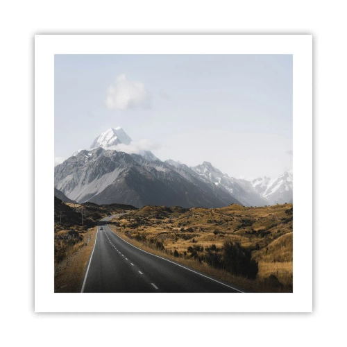 Affiche - Poster - Chemin vers le coeur de la montagne - 50x50 cm