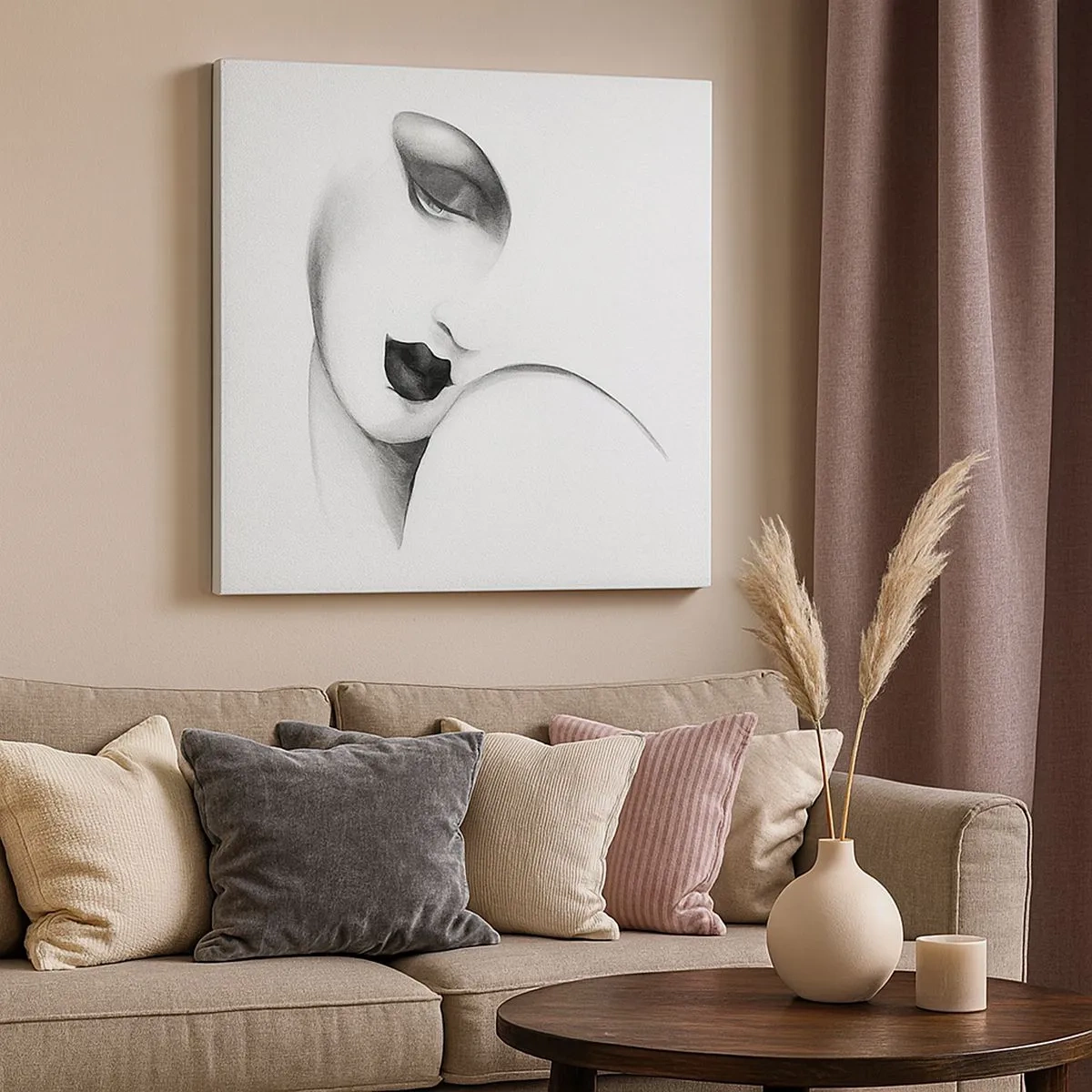 Impression sur toile - Image sur toile - Dans le style de Lempicka - 30x30 cm