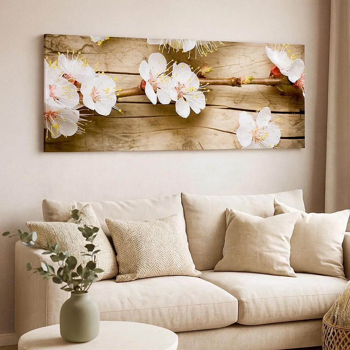 Impression sur toile - Image sur toile - Et c'est devenu le printemps - 100x40 cm