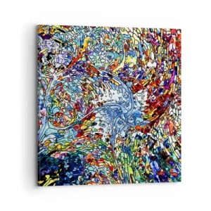 Impression sur toile - Image sur toile - Goutte de vitrail - 70x70 cm