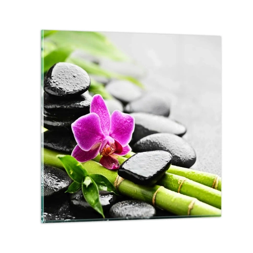 Impression sur verre - Image sur verre - Dans un équilibre de calme - 70x70 cm