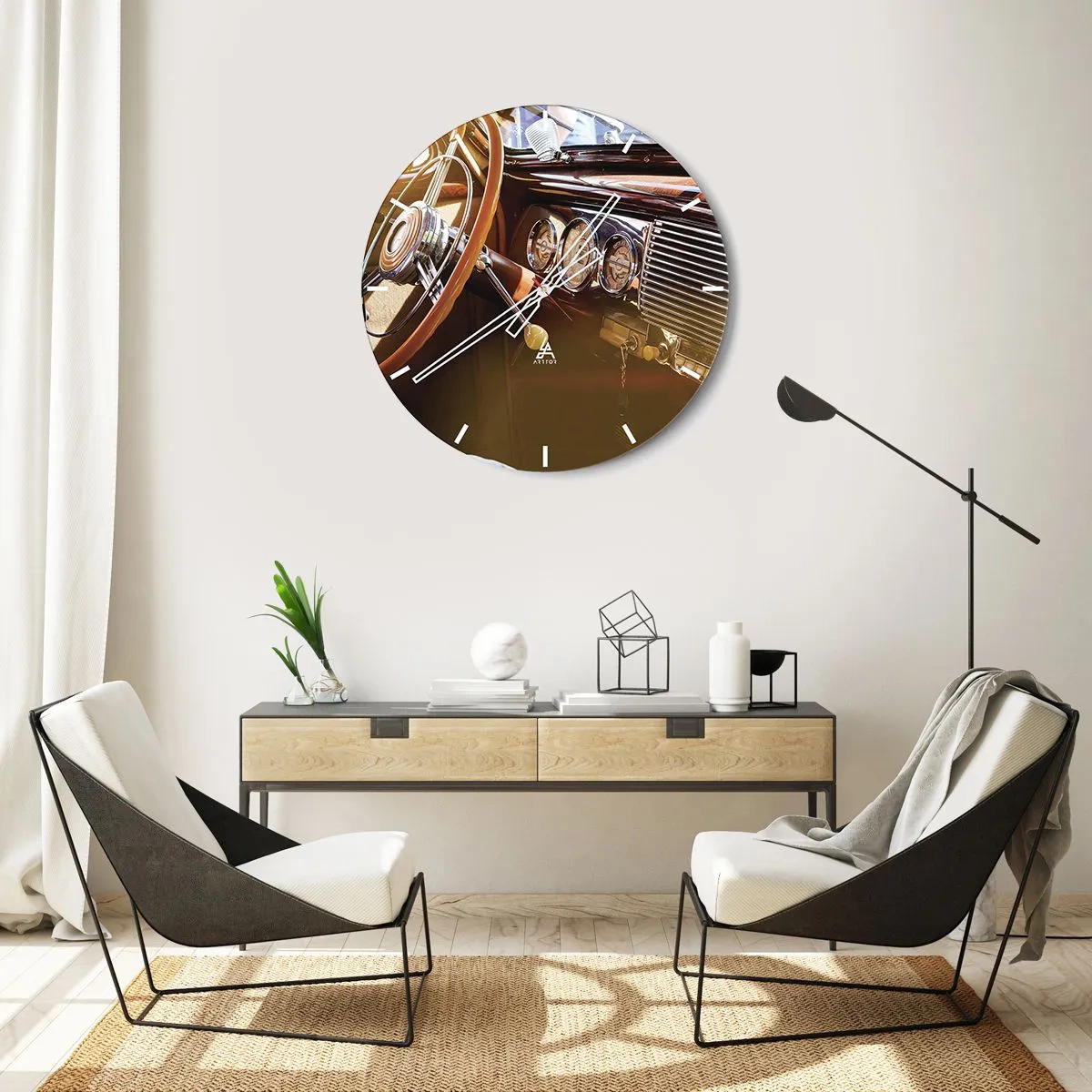 Horloge murale - Pendule murale - Souffle de luxe venu du passé - 40x40 cm