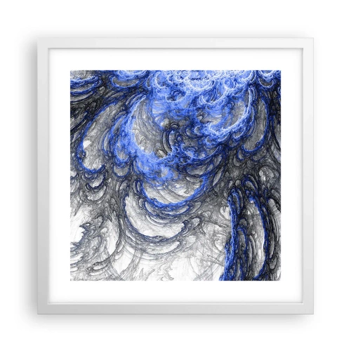 Affiche dans un cadre blanc - Poster - La naissance d'une vague - 40x40 cm