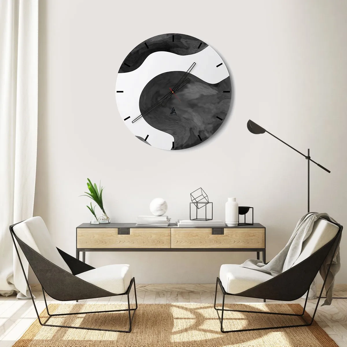 Horloge murale - Pendule murale - La route du lait - 30x30 cm