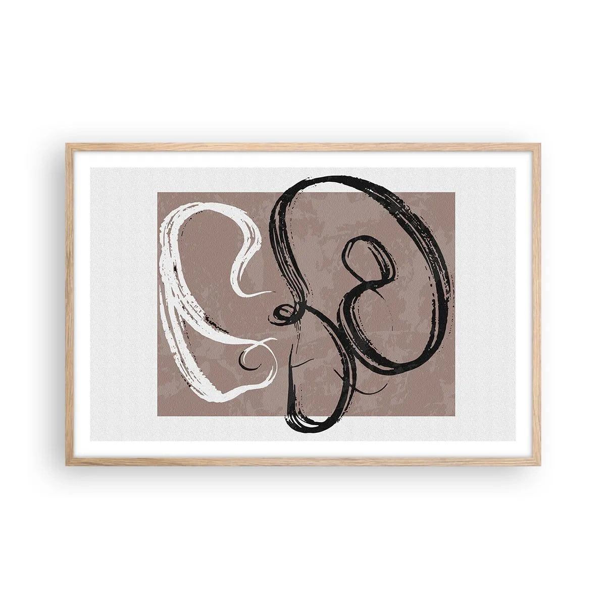 Affiche dans un chêne clair - Poster - Composition – la recherche de la plénitude - 91x61 cm