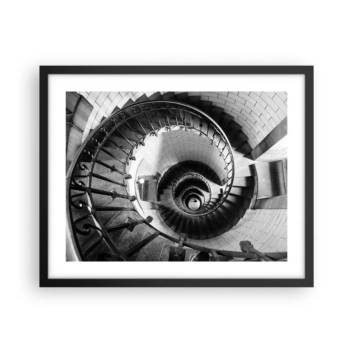 Affiche dans un cadre noir - Poster - De plus en plus haut - 50x40 cm