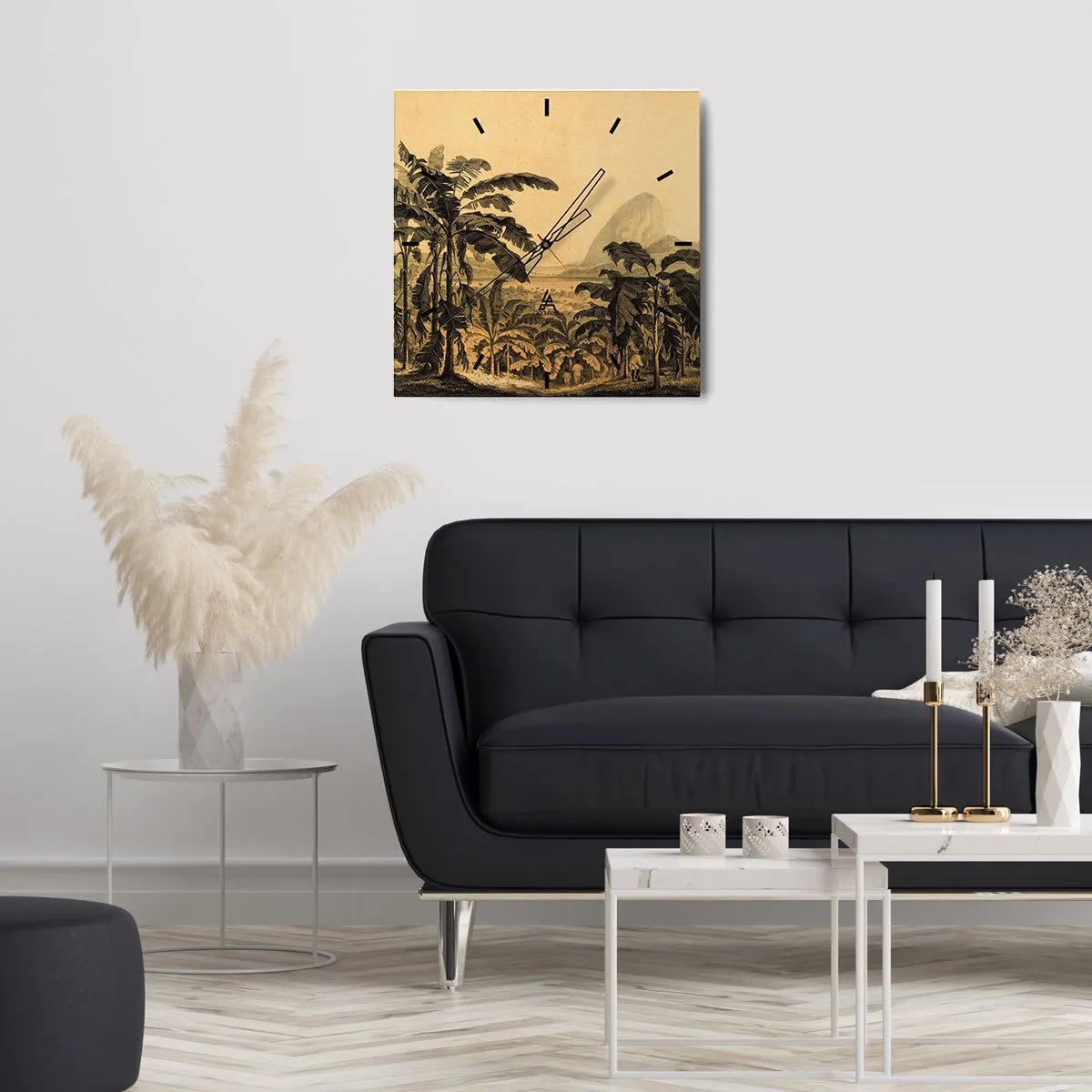 Horloge murale - Pendule murale - Dans un climat colonial - 30x30 cm