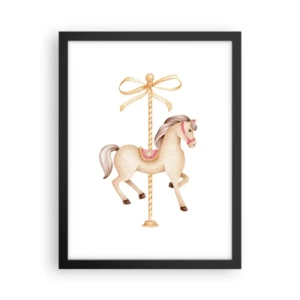 Affiche dans un cadre noir - Poster - Un trot gracieux - 30x40 cm