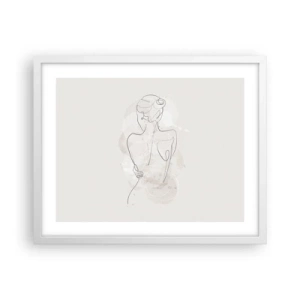 Affiche dans un cadre blanc - Poster - Comme un instrument sensible - 50x40 cm