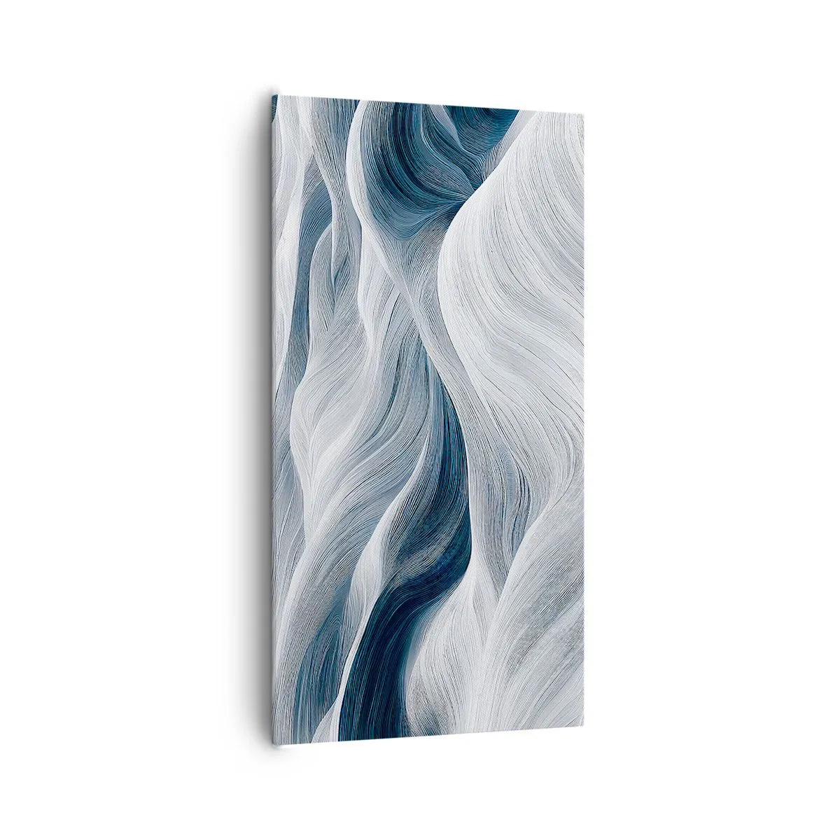 Impression sur toile - Image sur toile - Vagues blanches et bleues - 65x120 cm