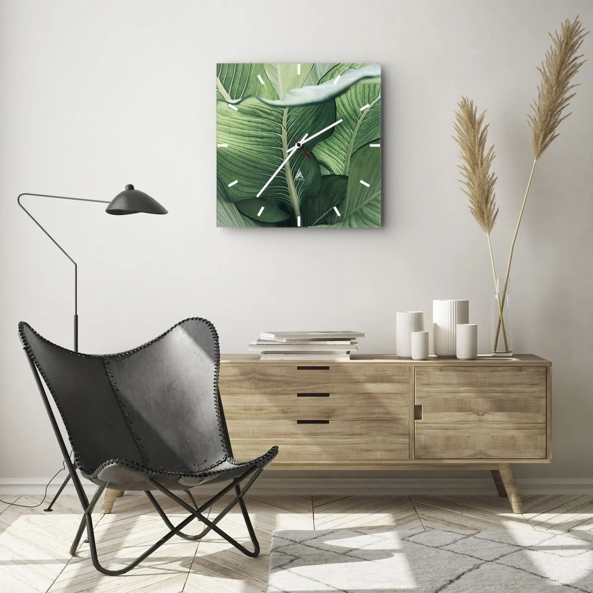 Horloge murale - Pendule murale - Une vie intensément verte - 40x40 cm