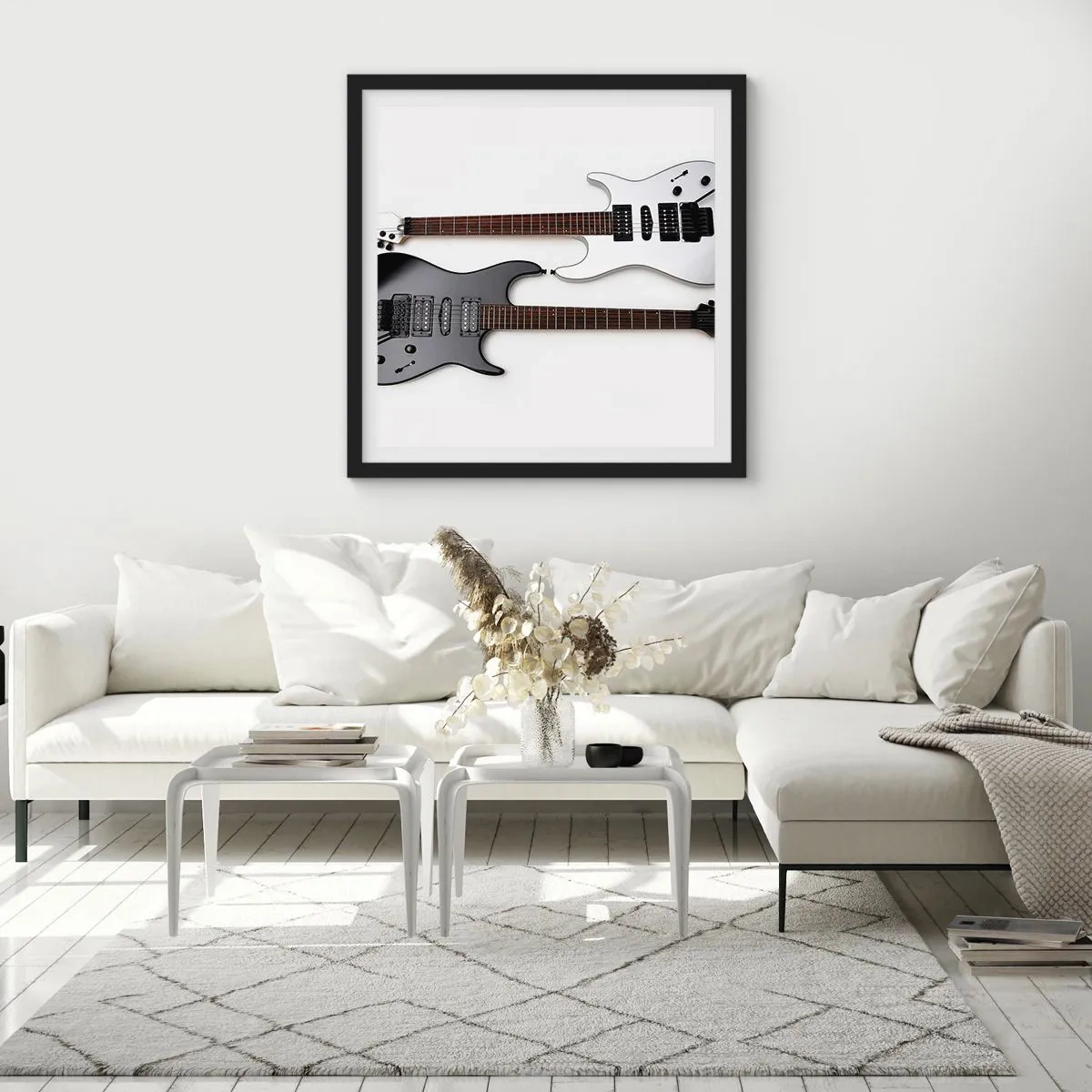 Affiche dans un cadre noir - Poster - Harmonie des formes - 30x30 cm