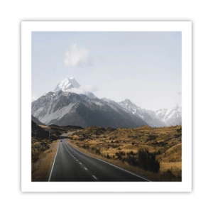 Affiche - Poster - Chemin vers le coeur de la montagne - 60x60 cm