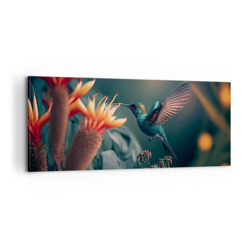 Impression sur toile - Image sur toile - une vie vraiment colorée - 100x40 cm