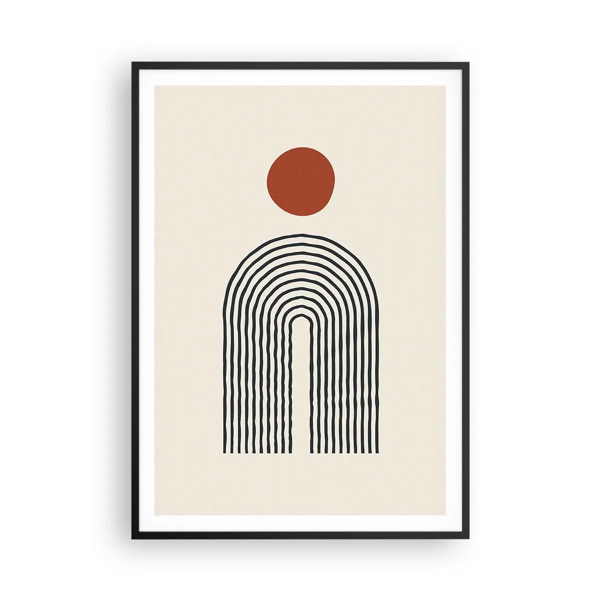 Affiche dans un cadre noir - Poster - Le magnétisme des formes et des couleurs - 70x100 cm