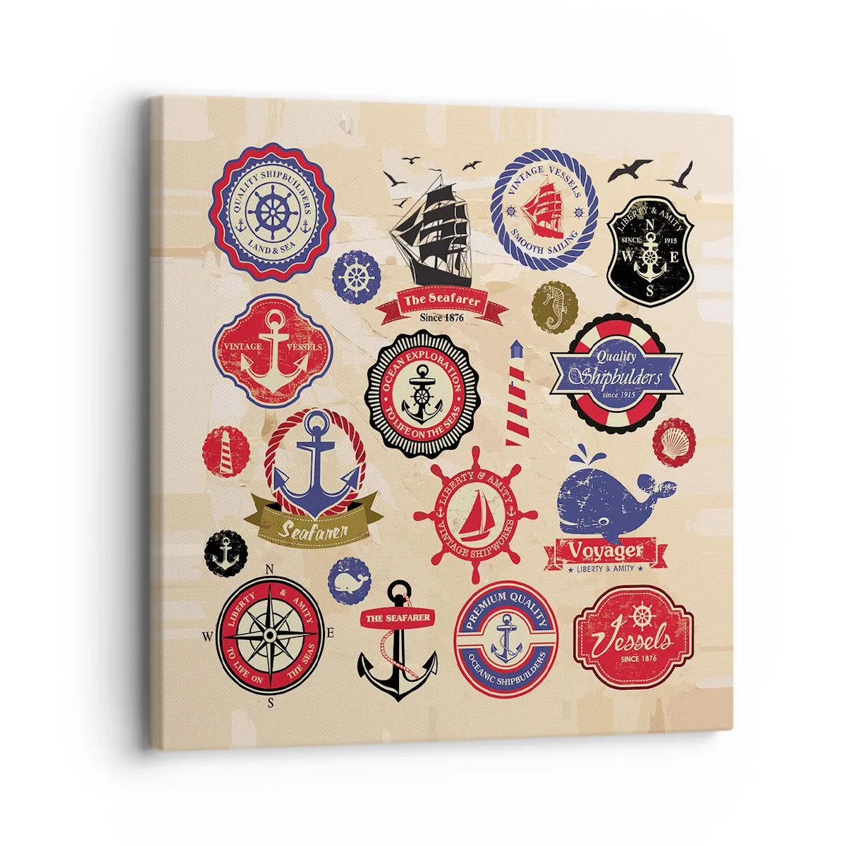 Impression sur toile - Image sur toile - La fraternité de la voile - 30x30 cm