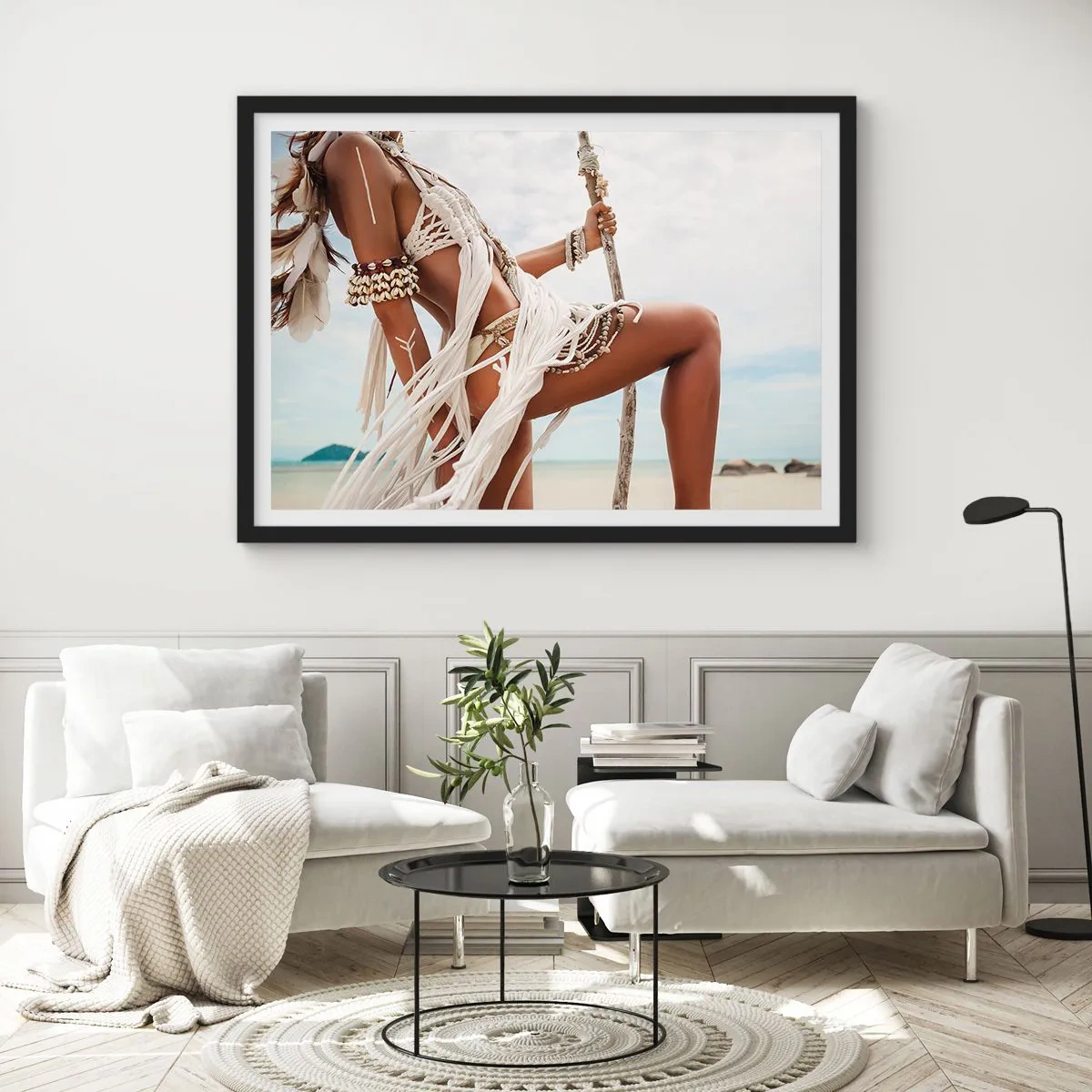 Affiche dans un cadre noir - Poster - Prêtresse du soleil - 50x40 cm